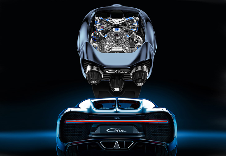 JACOB & CO. Bugatti Chiron Blue Titanium