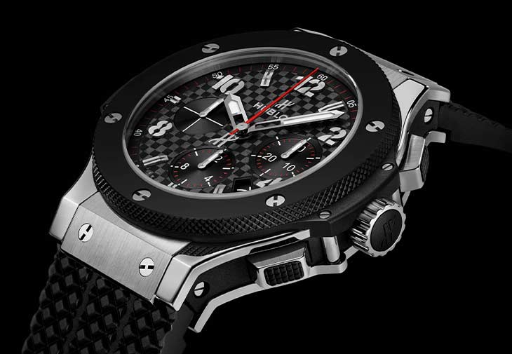 HUBLOT Big Bang Original精鋼黑陶瓷計時碼錶