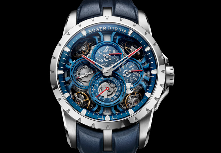 羅杰杜彼ROGER DUBUIS王者系列四擺輪游絲萬年曆限量腕錶