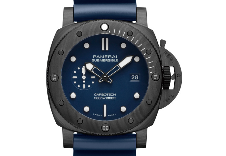 沛納海Submersible QuarantaQuattro Carbotech Blu Abisso