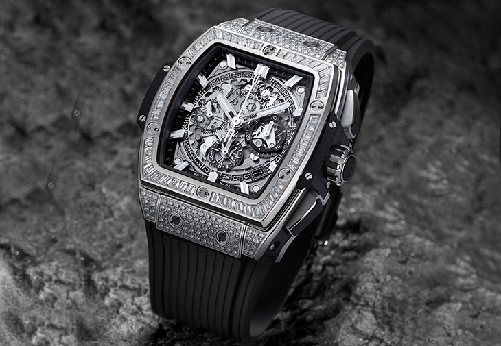 宇舶HUBLOT Spirit of Big Bang鈦金鑽計時碼錶滿鑽款