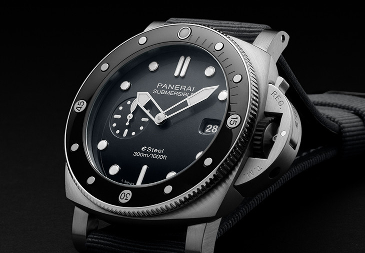 沛納海Submersible  QuarantaQuattro eSteel Grigio Roccia專業潛水腕錶PAM01288