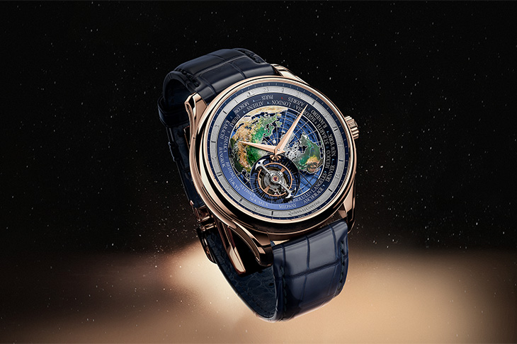 北極視角的立體世界地圖  積家Master Grande Tradition Calibre 948 超卓傳統大師系列陀飛輪腕錶