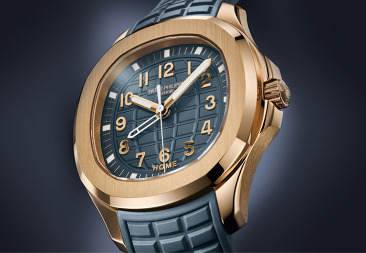 百達翡麗PATEK PHILIPPE Aquanaut 5164G-001兩地時間腕錶。