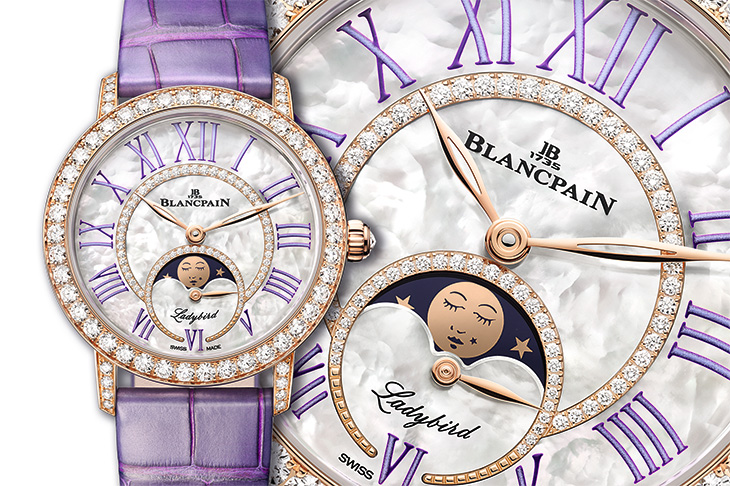 添加紫色新成員 BLANCPAIN Ladybird Colors系列月相腕錶