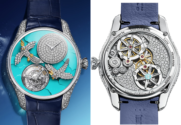 Tiffany & Co.蒂芙尼Jean Schlumberger by Tiffany石上鳥陀飛輪腕錶