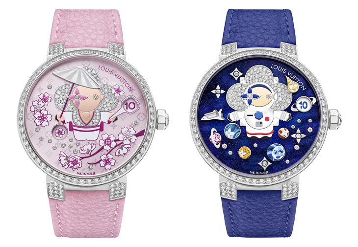 路易威登 Tambour Slim Vivienne 跳時腕錶