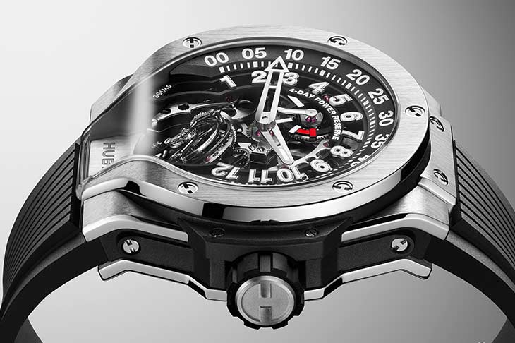 HUBLOT宇舶Big Bang MP-13 雙軸陀飛輪雙逆跳鈦金腕錶