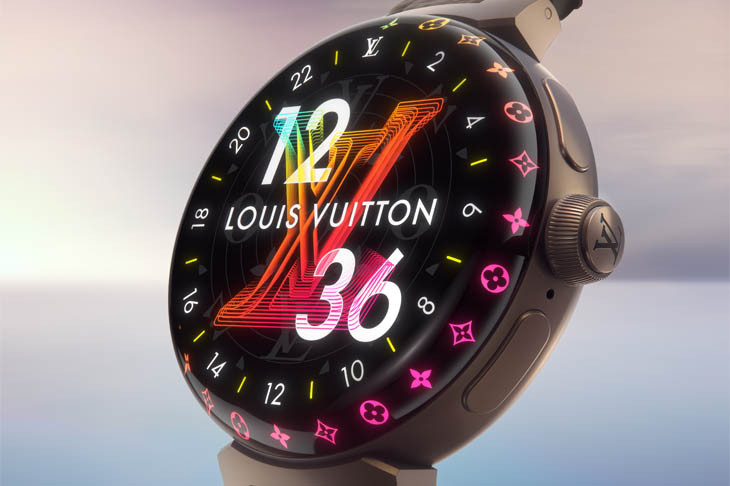 路易威登Tambour Horizon Light Up腕錶  炫彩老花智能世界