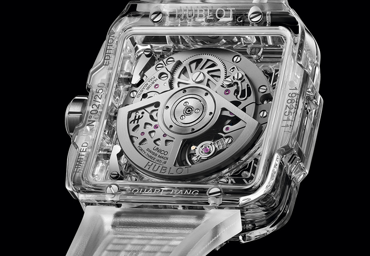 宇舶HUBLOT Square Bang Unico藍寶石計時碼錶