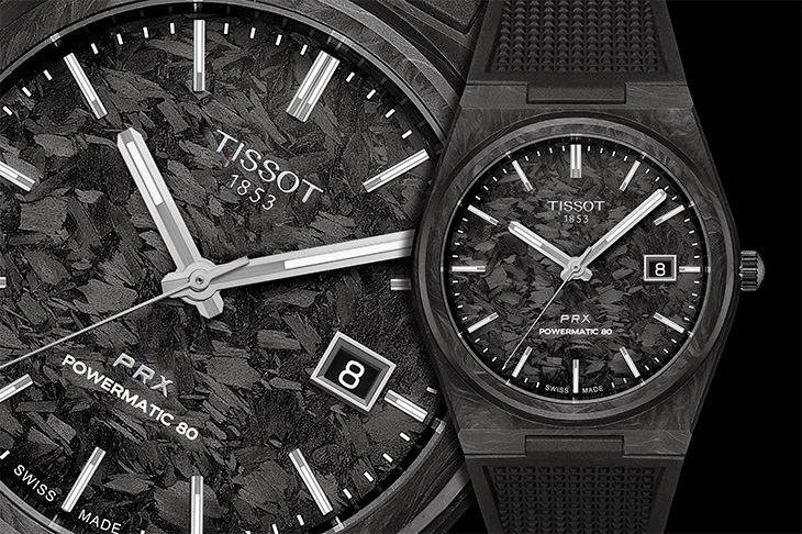 10萬預算手錶推薦之三  最平價新材質組合 TISSOT PRX鍛造碳矽游絲腕錶
