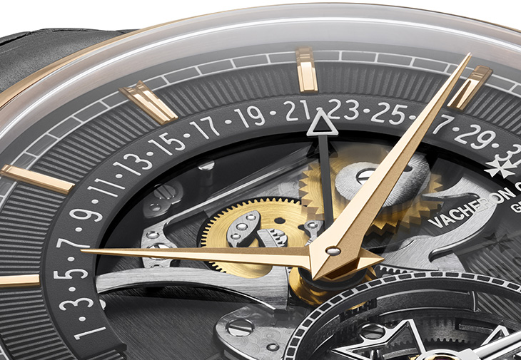 江詩丹頓VACHERON CONSTANTIN Traditionnelle陀飛輪逆跳日曆鏤雕腕錶
