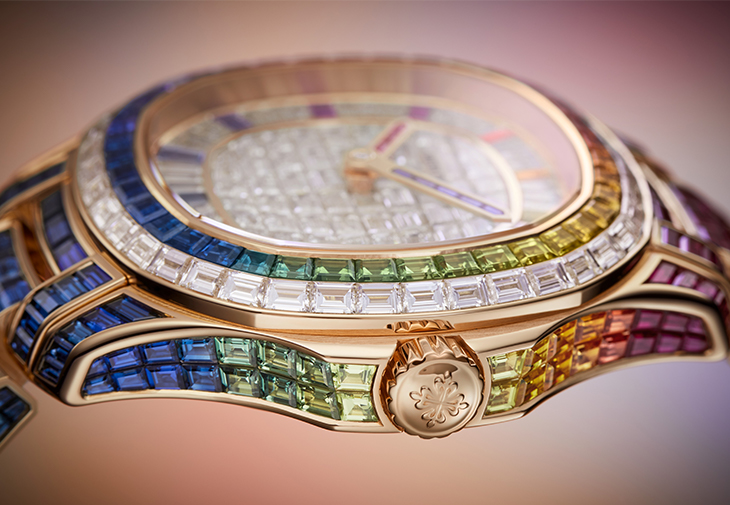 百達翡麗PATEK PHILIPPE Ref.5260/1455R-001 Aquanaut Luce彩虹高級珠寶三問腕錶