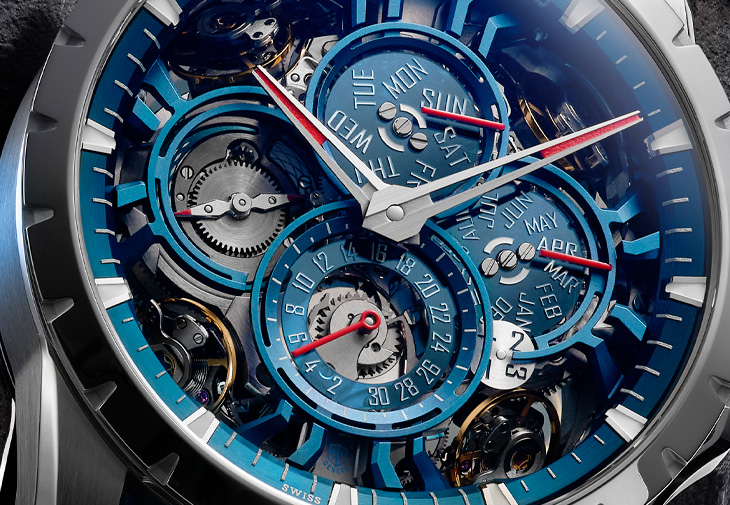 羅杰杜彼ROGER DUBUIS王者系列四擺輪游絲萬年曆限量腕錶