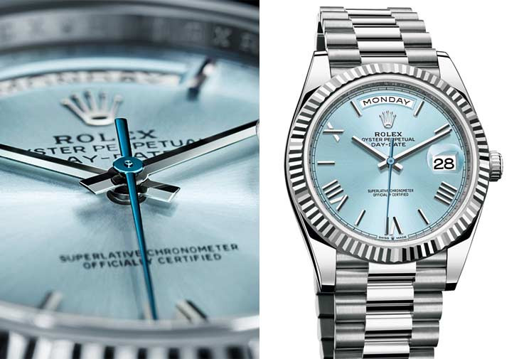 ROLEX勞力士Day-Date 40冰藍面228236
