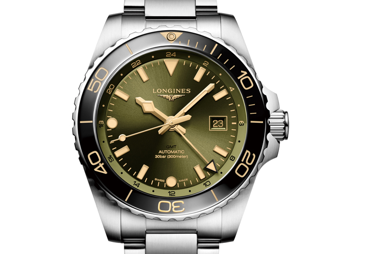 浪琴LONGINES Hydroconquest GMT兩地時間腕錶