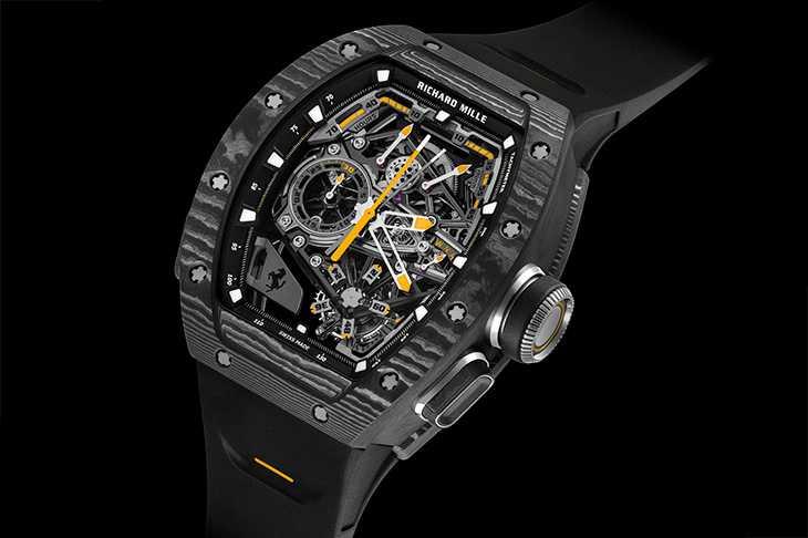 停駐腕間的法拉利 RICHARD MILLE RM 43-01 Ferrari陀飛輪雙秒追針計時碼錶