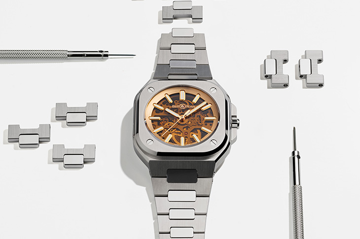 琥珀般的清透光采 BELL & ROSS BR 05 Skeleton Golden