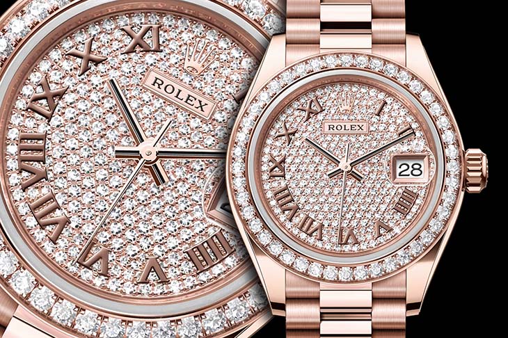 高精準當代女錶 ROLEX Lady-Datejust鑲鑽腕錶
