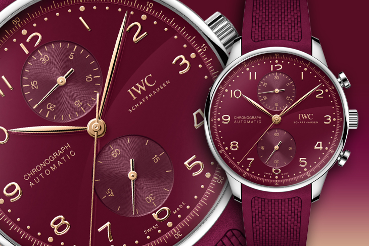 IWC葡萄牙系列計時腕錶龍年特別版  吉慶酒紅面
