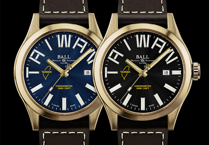 BALL WATCH台灣騰雲號火車130周年紀念錶搭配皮帶款