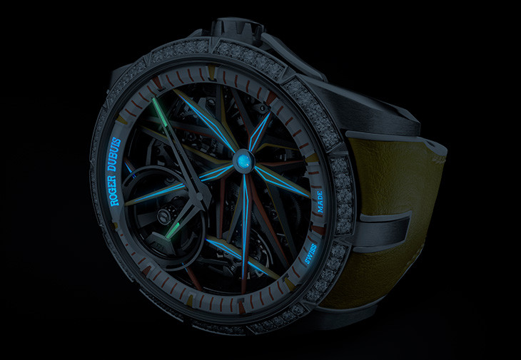 羅杰杜彼ROGER DUBUIS王者系列BLACKLIGHT單擺輪腕錶
