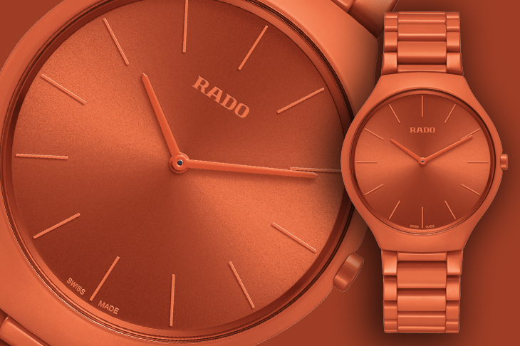 青春鮮明的橘色 RADO Ture Thinline Le Corbusier
