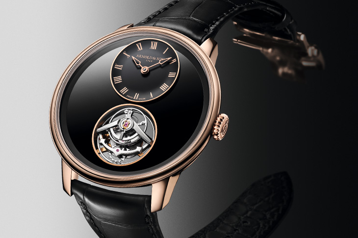 縞瑪瑙黑得很有深度！ARNOLD & SON Ultrathin Tourbillon超薄陀飛輪腕錶