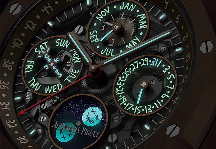 愛彼AUDEMARS PIGUET皇家橡樹系列鏤空萬年曆Cactus Jack限量版腕錶