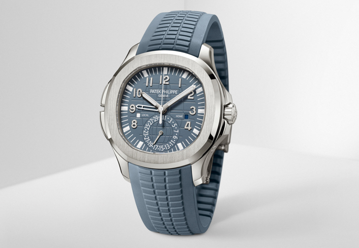 百達翡麗PATEK PHILIPPE Aquanaut 5164G-001兩地時間腕錶。