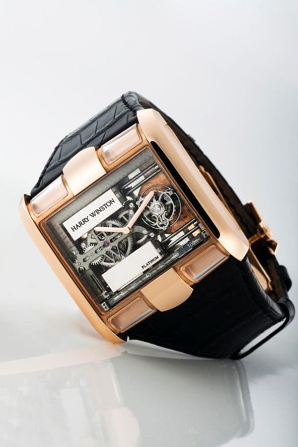 HARRY WINSTON Tourbillon Glissiere雙重上鍊機制陀飛輪腕錶