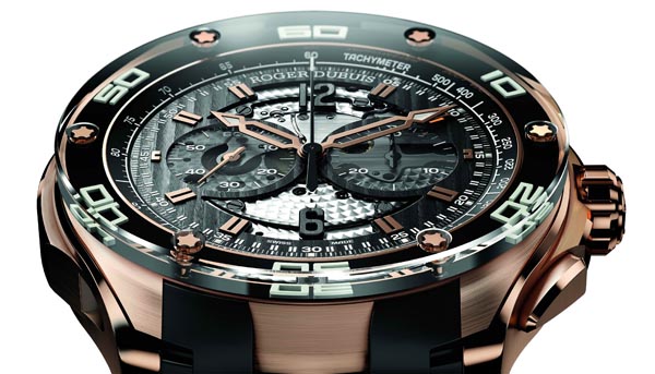 腕間當代藝術 Roger Dubuis Pulsion玫瑰金計時碼錶