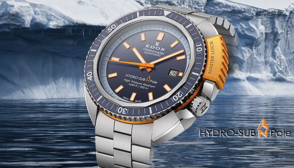 EDOX Hydro Sub 北極潛水限量表  再度成為防水深度的歷史傳奇