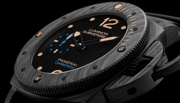 前所未有材質　全新沛納海Luminor Submersible 1950 Carbotech三日動力儲存腕錶