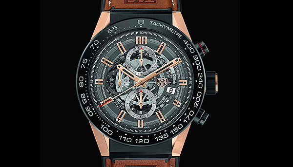 本年度全新代表作　豪雅CARRERA HEUER-01玫瑰金計時碼錶