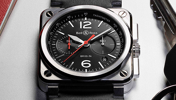 黑藍方塊　BELL & ROSS BR03-94腕錶