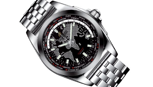 B35自製機芯 BREITLING Galactic Unitime SleekT世界時間腕錶
