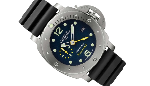 穿越兩極之旅 PANERAI Luminor Submersible 1950 3 Days GMT Automatic Titanio
