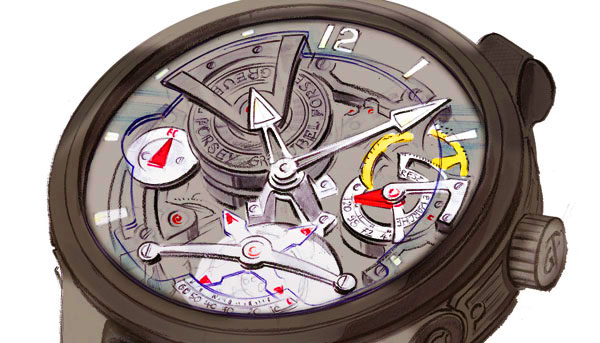 GREUBEL FORSEY高珀富斯2013年SIHH日內瓦高級鐘錶展精選錶款－Double Tourbillon Technique Black腕錶