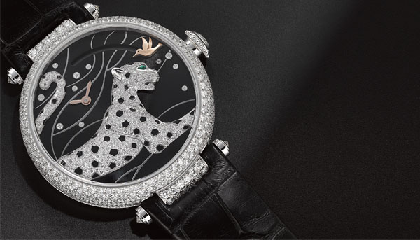 CARTIER Pantheres et Colibri美洲豹動力儲存顯示腕錶