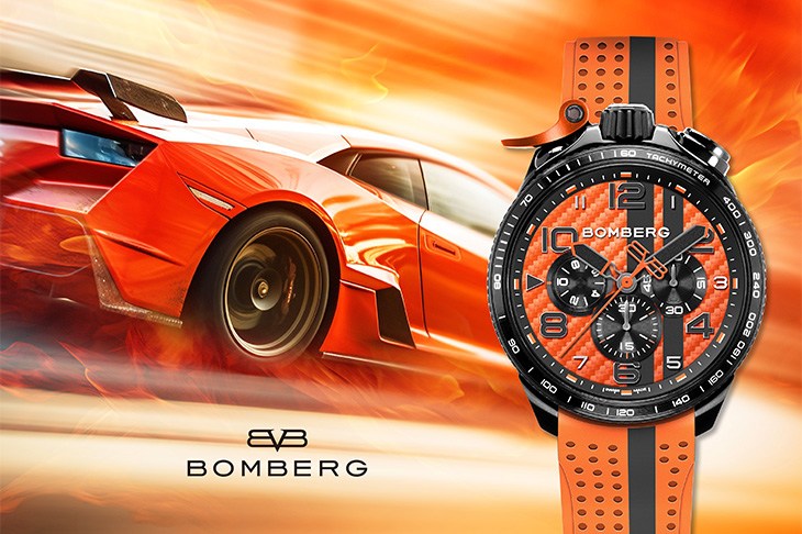 燃燒吧！你的賽道靈魂！BOMBERG Bolt-68烈焰橘賽車計時碼錶