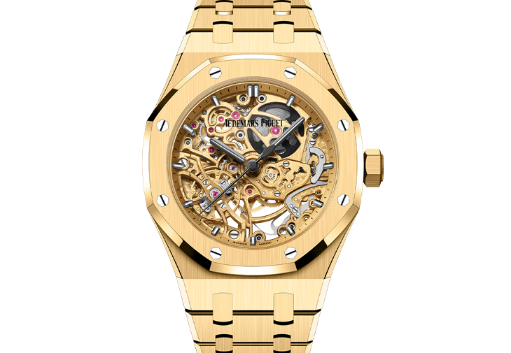 AUDEMARS PIGUET愛彼皇家橡樹系列黃金雙擺輪鏤空腕錶
