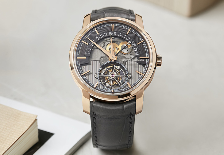 江詩丹頓VACHERON CONSTANTIN Traditionnelle陀飛輪逆跳日曆鏤雕腕錶