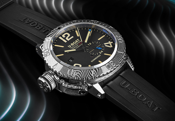 U-BOAT Sommerso 46 Damascus Left大馬士革鋼左冠腕錶