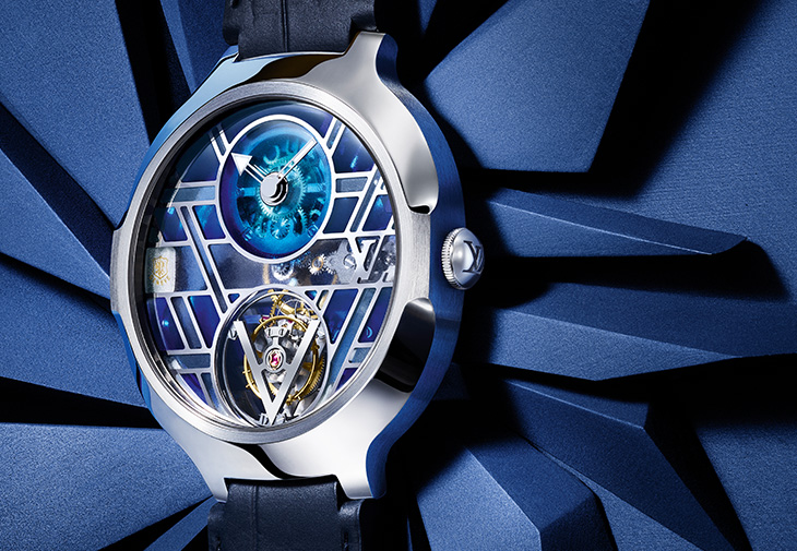 LOUIS VUITTON Voyager Flying Tourbillon“Poinçon de Genève” Plique-à-jour