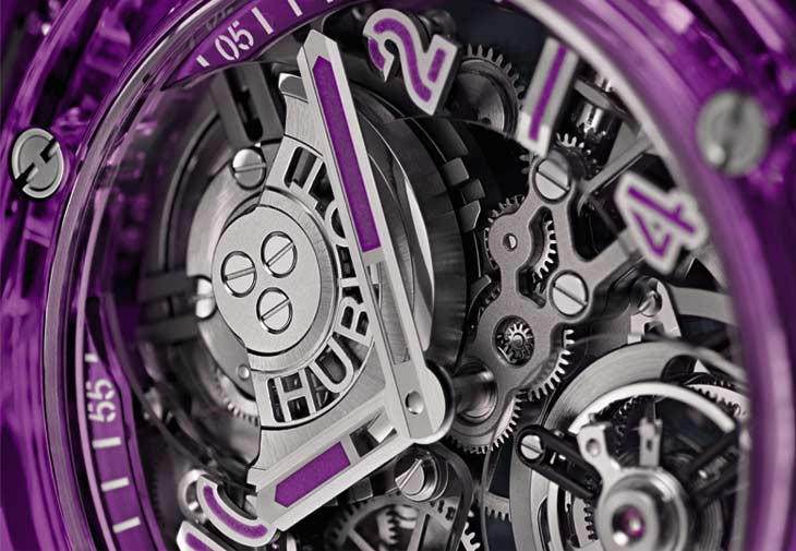 宇舶Big Bang紫色藍寶石陀飛輪腕錶