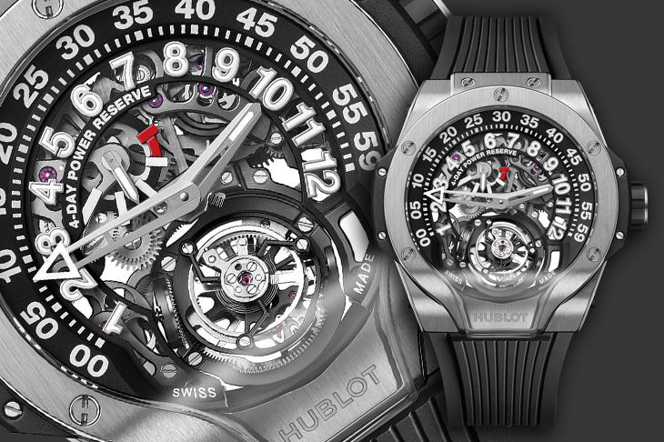 宇舶HUBLOT MP-13 雙軸陀飛輪雙逆跳腕錶