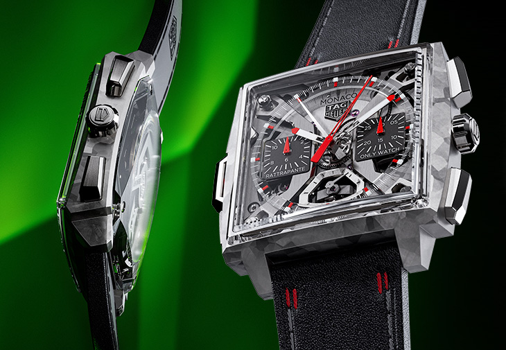 泰格豪雅TAG HEUER Monaco Split-Seconds Chronograph雙追針計時腕錶Only Watch 2023特别版