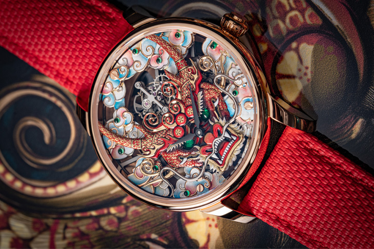 JAQUET DROZ雅克德羅Tourbillon Skelet Red Gold Dragon Mask特別款腕錶