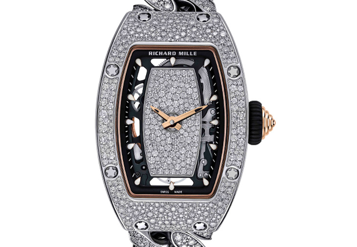 RICHARD MILLE RM 07-01白金雪花鑲鑽鍊環款